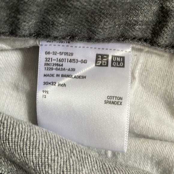 Uniqlo Skinny Fit Selvedge Gray Denim 31x29 - Picture 3 of 4